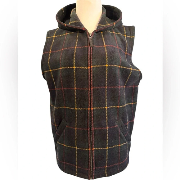 Ralph Lauren Black Label Jackets & Blazers - Ralph Lauren Black Label Plaid Fleece Vest Hoodie